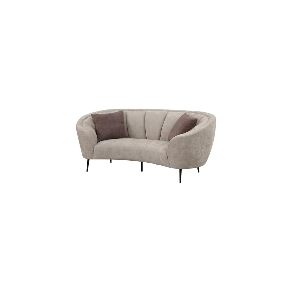 Coaster Ellorie Living Room Chenille Contemporary Loveseat, Beige 504838