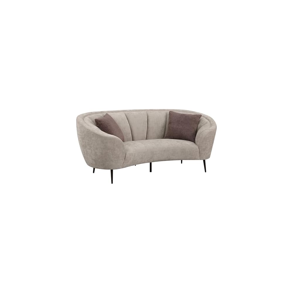 Coaster Ellorie Living Room Chenille Contemporary Loveseat, Beige 504838