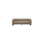 Merax 83" Oversized Loveseat Sofa for Living Room, Comfy Chenille Upholstered Sofa Couch with Wave Design Arm, 2-3 Seater Capacity, Easy Assembly for Bedroom Apartment Office (Camel)