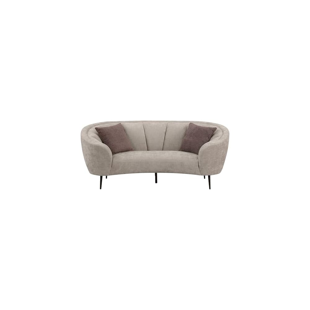Coaster Ellorie Living Room Chenille Contemporary Loveseat, Beige 504838