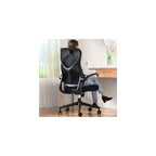 Ergonomic Office Desk Mesh Computer Chair High Back, Rolling Swivel Home Gaming Chairs with Wheels Comfy Lumbar Support, Flip-up Arms, 120° Tilt for Bedroom, Study, Work, Student, Ink