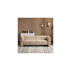 Merax 83" Oversized Loveseat Sofa for Living Room, Comfy Chenille Upholstered Sofa Couch with Wave Design Arm, 2-3 Seater Capacity, Easy Assembly for Bedroom Apartment Office (Camel)