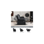 Bonzy Home Manual Reclining Sofa Set, 2 Pieces Recliner Furniture Sofa Set, Single Recliner Chair & Loveseat Couch with Overstuffed Backrest and Armrest for Living Room Home Theater, Black