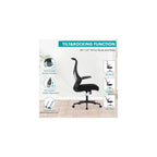 Ergonomic Office Desk Mesh Computer Chair High Back, Rolling Swivel Home Gaming Chairs with Wheels Comfy Lumbar Support, Flip-up Arms, 120° Tilt for Bedroom, Study, Work, Student, Ink