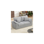MALOL 75.6" Cloud Boneless Sofa, Loveseat Couches with 4 Pillows, Modern Living Room 2 Seater Sofa for Small Space, Apartment, No Assembly, Light Grey