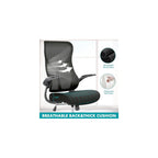 Ergonomic Office Desk Mesh Computer Chair High Back, Rolling Swivel Home Gaming Chairs with Wheels Comfy Lumbar Support, Flip-up Arms, 120° Tilt for Bedroom, Study, Work, Student, Ink