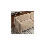 Merax 83" Oversized Loveseat Sofa for Living Room, Comfy Chenille Upholstered Sofa Couch with Wave Design Arm, 2-3 Seater Capacity, Easy Assembly for Bedroom Apartment Office (Camel)