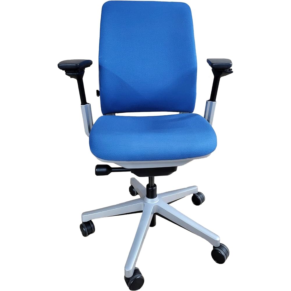 Steelcase Amia Chair (Renewed) (Blue Fabric)